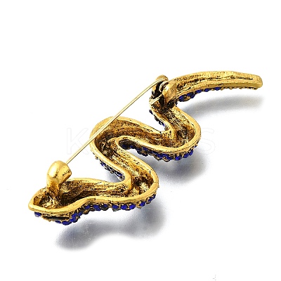 Snake Rhinestones Pins JEWB-M051-03G-1