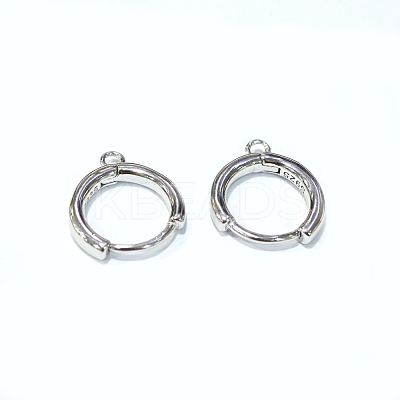 Anti-Tarnish Rhodium Plated 925 Sterling Silver Hoop Earrings STER-K168-042P-1
