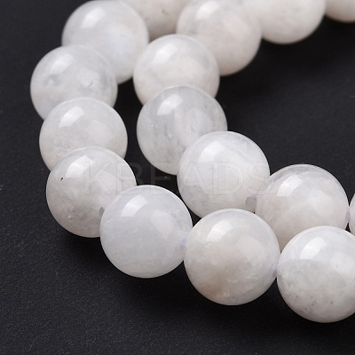 Natural Rainbow Moonstone Round Beads Strands G-P088-57-8mm-1