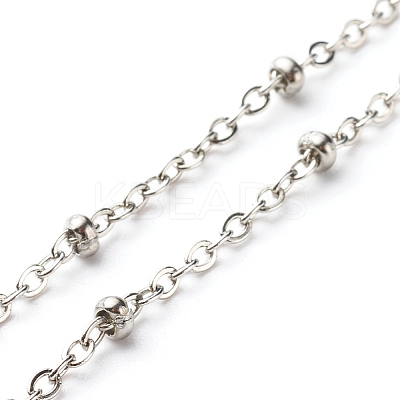 Tarnish Resistant 304 Stainless Steel Satellite Chains Necklace NJEW-JN03594-01-1