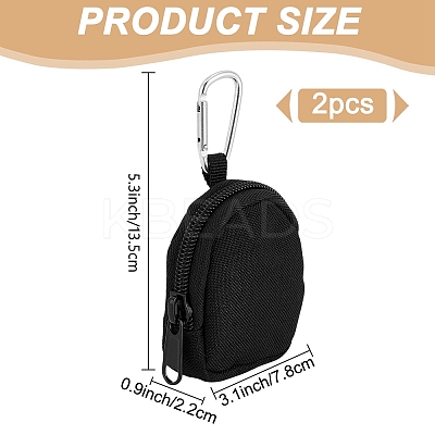 Nylon Zipper Wallets with Alloy Clasps AJEW-WH0542-88-1