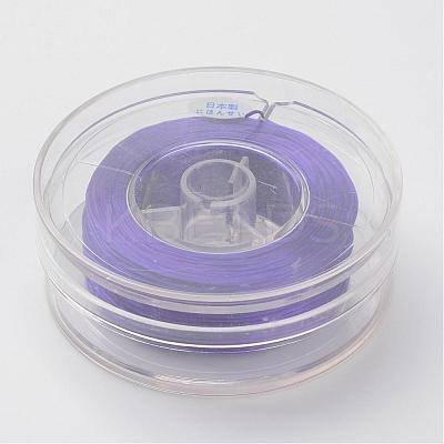 Japanese Eco-Friendly Dyed Flat Elastic Crystal String EW-F005-0.6mm-01-1