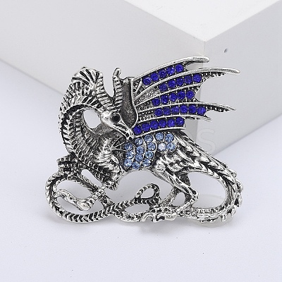 Dragon Rhinestone Pins PW-WG14714-02-1
