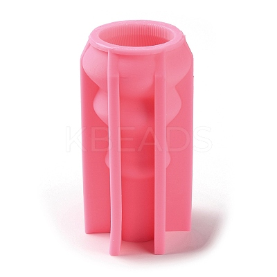 Ribbed Pillar Geometry Scented Candle Silicone Molds LS-DIY-G106-01E-1