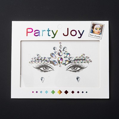 Acrylic Face Gems Stickers MRMJ-F014-02-1