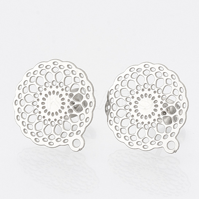 Non-Tarnish 304 Stainless Steel Stud Earring Findings STAS-S079-32B-1