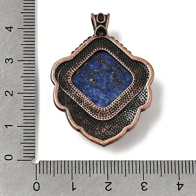 Dyed Natural Lapis Lazuli Pendants G-A297-03R-21-1