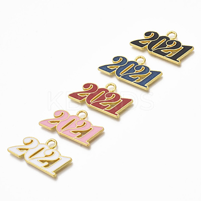 Alloy Enamel Pendants X-PALLOY-T078-03-1