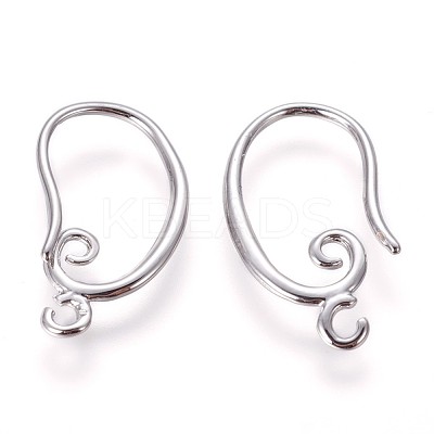 Brass Earring Hooks X-KK-L177-27P-1