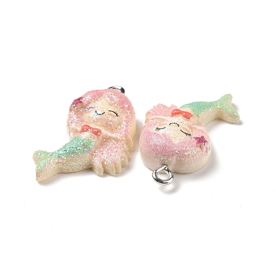 Ocean Theme Opaque Resin Pendants RESI-J023-10B-1