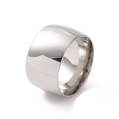 Non-Tarnish 201 Stainless Steel Wide Plain Band Ring for Women RJEW-I089-35P-1
