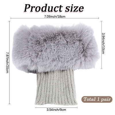 Acrylic Fiber Woolen Yarn Socks Leg Cover AJEW-WH20018-149C-1