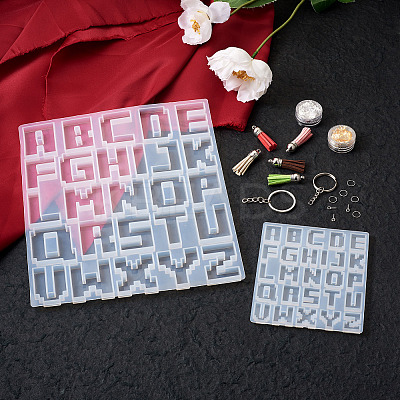 2Pcs Aalphabet Silicone Molds DIY-CW0001-09-1
