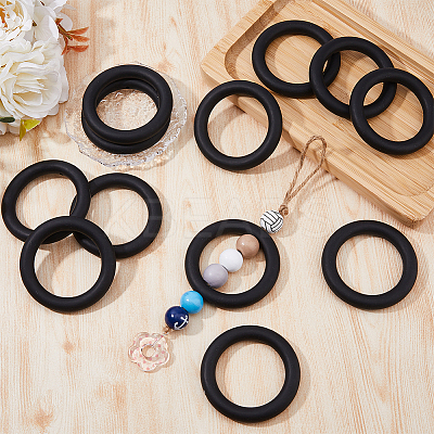 12Pcs Ring Silicone Beads SIL-DC0001-51-1