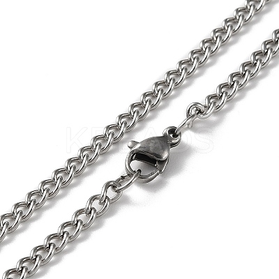 Non-Tarnish 304 Stainless Steel Double Layer Pendant Necklaces NJEW-D047-02P-1
