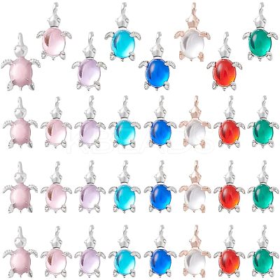 32Pcs 8 Colors Alloy Pendants FIND-PH0021-93-1