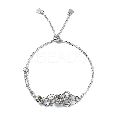 Tarnish Resistant Adjustable 304 Stainless Steel Macrame Pouch Bracelet Making for Stone Holder AJEW-JB01191-02-1