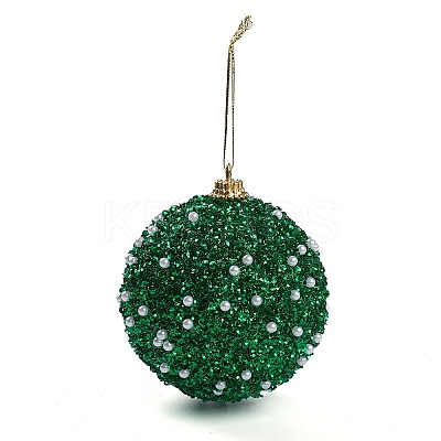 Christmas Ball Foam & Plastic Imitation Pearl Pendant Decoration FIND-G056-01A-1