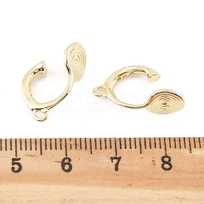 Brass Clip-on Earring Findings KK-K371-27A-G-1