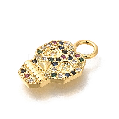 Brass Cubic Zirconia Pendants KK-M295-12G-1