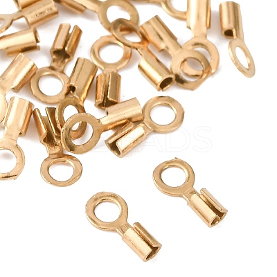 Ion Plating(IP) 304 Stainless Steel Fold Over Crimp Cord Ends STAS-P434-05A-G-1