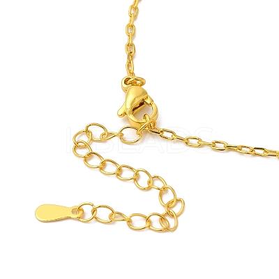 Brass Snake & Cubic Zirconia Pendant Necklaces NJEW-H170-01G-1
