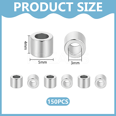 150Pcs 304 Stainless steel Spacer Beads STAS-UN0057-66-1