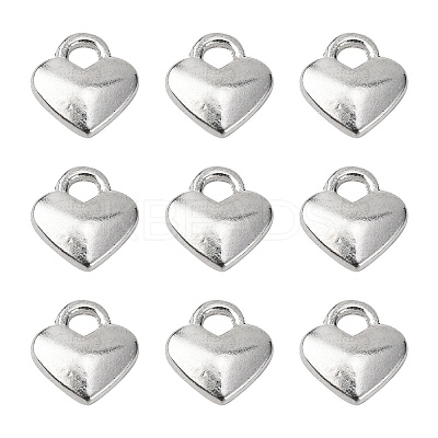 Tibetan Style Heart Charms X-TIBEP-LFH260Y-S-FF-1