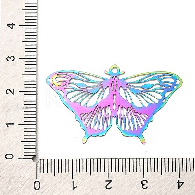 201 Stainless Steel Pendants STAS-B051-02RC-05-1
