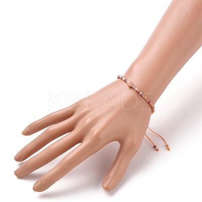 Adjustable Nylon Thread Braided Bead Bracelets BJEW-JB05658-1
