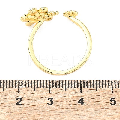 Brass Cuff Rings RJEW-D341-02G-1