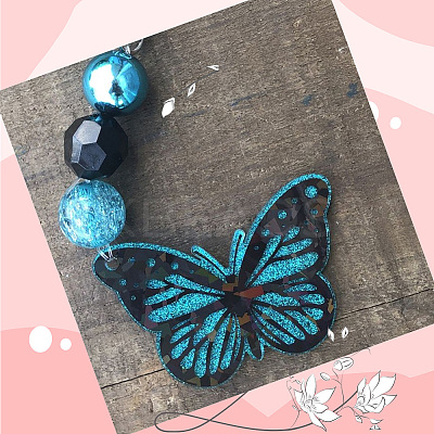 30Pcs Transparent Acrylic Pendants OACR-SC0002-30B-1