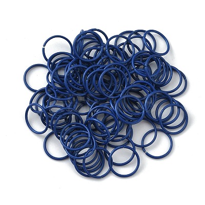 100Pcs Baking Paint Zinc Alloy Open Jump Rings FIND-WH0032-85B-13-1