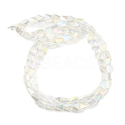 AB Color Plated Electroplate Transparent Glass Beads Strands EGLA-G037-06A-AB01-1