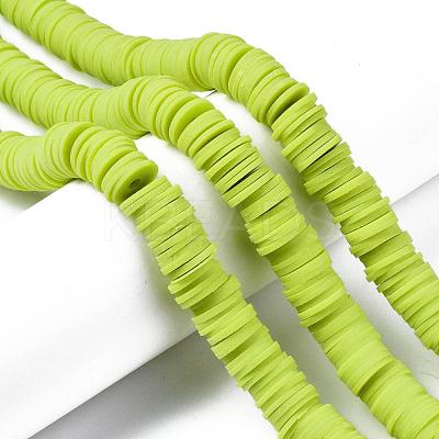 Flat Round Handmade Polymer Clay Beads CLAY-R067-12mm-10-1
