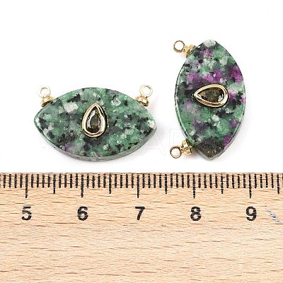 Natural Mixed Gemstone Horse Eye Pendants KK-B157-36G-1