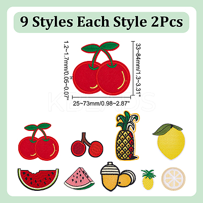 Fruit Computerized Embroidery Cloth Iron on/Sew on Patches DIY-WH0656-32-1