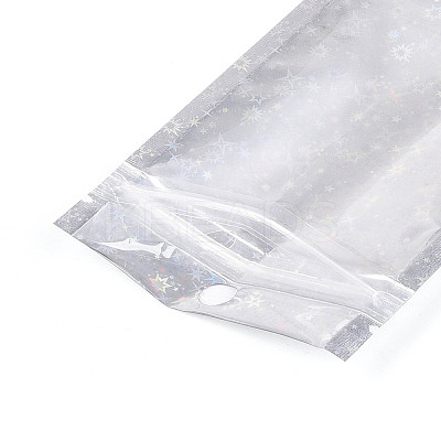 Glitter Holographic Star Plastic Packaging Yin-yang Resealable Bags OPP-N002-02H-1