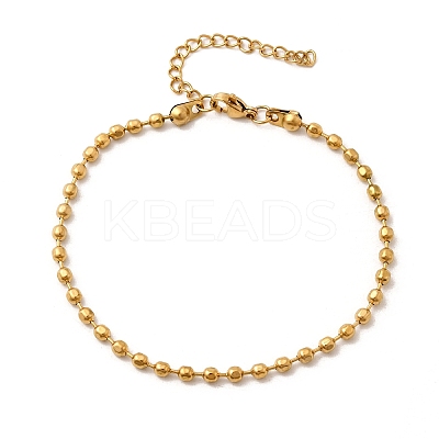 304 Stainless Steel Ball Chain Bracelets for Women X-BJEW-B140-04G-1