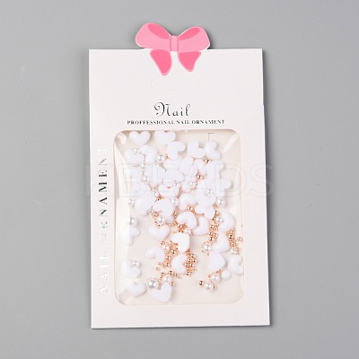 Heart Plastic Cabochons Nail MRMJ-I001-04B-RG-1