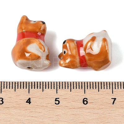 Hand-Painted Porcelain Beads PORC-R001-01B-1