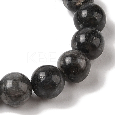 10mm Round Natural Larvikite Braided Bead Bracelets BJEW-C067-01C-07-1