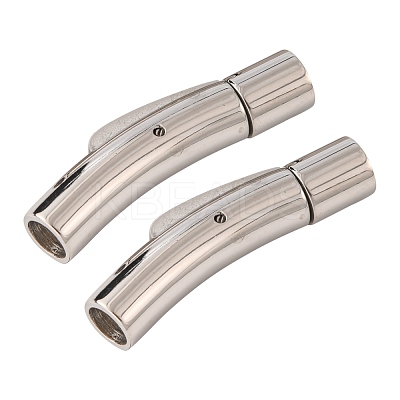 Tarnish Resistant 304 Stainless Steel Bayonet Clasps STAS-G157-02P-6mm-1