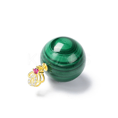 Natural Malachite Pendants G-C033-05G-1