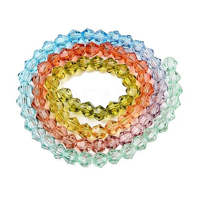 Gradient Color Baking Paint Glass Bead Strands X1-DGLA-A039-T4mm-A015-1