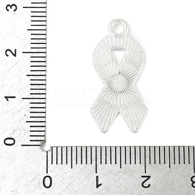 No To Drugs Red Awareness Ribbon Theme Alloy Enamel Pendants LS-ENAM-C026-02G-S-1