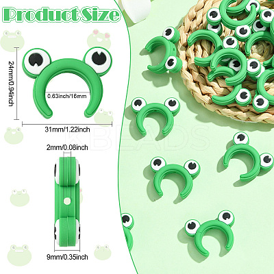 20Pcs Frog Ear Silicone Focal Beads SIL-CJ0002-83B-1