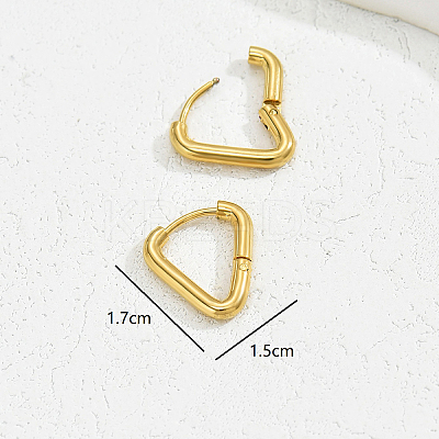 Classic Minimalist Elegant 201 Stainless Steel Hoop Earrings BI8954-1-1