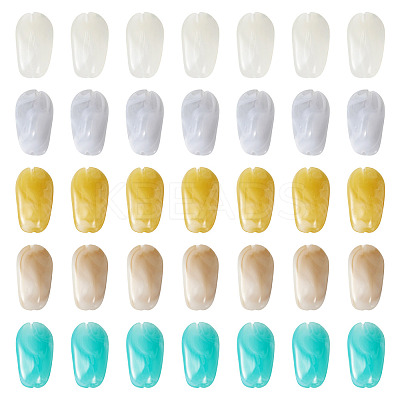 100Pcs 5 Colors Opaque Acrylic Beads OACR-TA0004-98-1