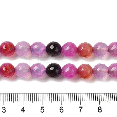 Dyed & Heated Natural Dragon Veins Agate Beads Strands G-P539-A01-27-1